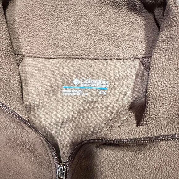 Columbia Fleece Zip-Up Jacket – Brown – Size L - Picture 4 of 6